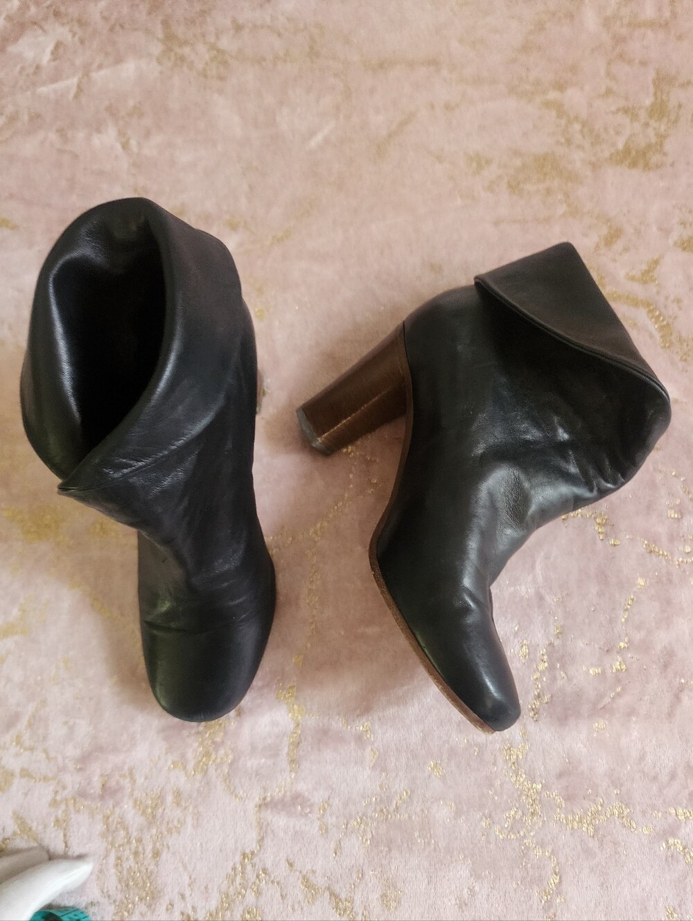 CELINE | Black Leather Wrap Ankle Boots - Picture 12 of 15